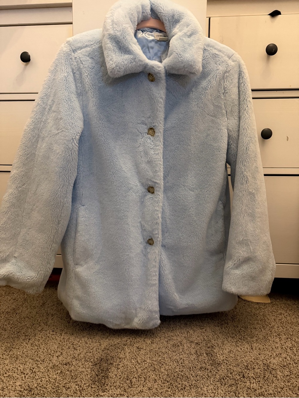 Crew Cuts Light Blue Faux Fur Kids Jacket